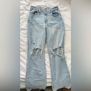 Light Blue Distressed Women's Jeans